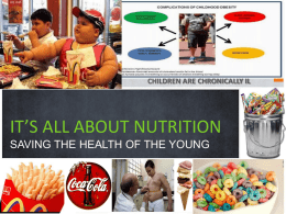 IT’S ALL ABOUT NUTRITIONSAVING THE HEALTH OF THE YOUNG