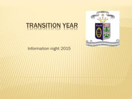 Transition Year - St. Angela's College