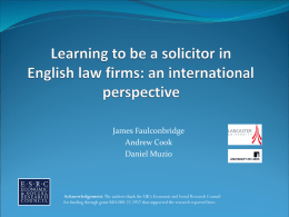 Learning to be a lawyer: English legal education and law