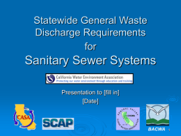 Statewide General Waste Discharge Requirements for