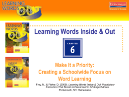 Learning Words Inside and Out: Chapter 6 Make it a