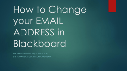 How to Change your EMAIL ADDRESS in Blackboard