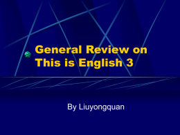 General Review on This is English 3