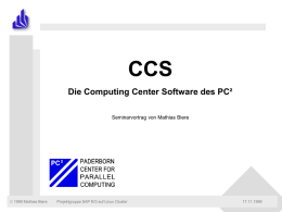 Die Computing Center Software des PC&#178