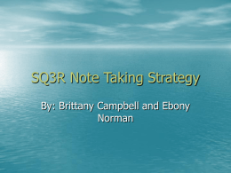 SQ3R Note Taking Strategy - dollieslager's teaching index