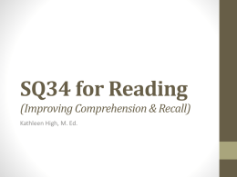 SQ34 for Reading