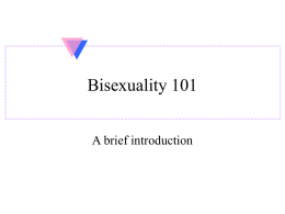 Bisexuality 101 - UNT Ally Website
