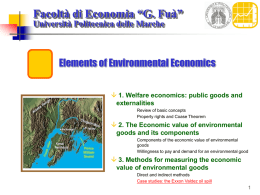 Economia Politica dell'Ambiente