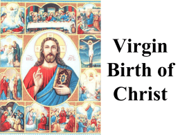 Virgin Birth of Christ - KCPE-KCSE
