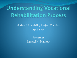 AgrAbility and Vocational Rehabilitation Relationships