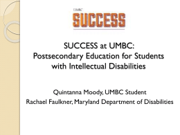 SUCCESS: UMBC - Maryland Transitioning Youth