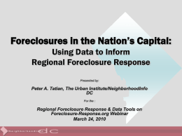 Foreclosures in the Nation's Capital