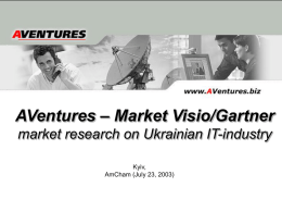 AVentures – Market Visio/Gartner market research on