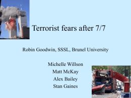 Terrorist fears after 7/7 - Brunel University London