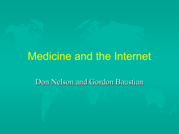 Medicine and the Internet - Cedar Rapids Medical Education