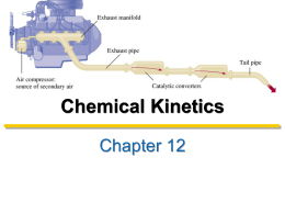 Chemical Kinetics - Dr. Parvin Carter