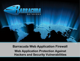 Barracuda Web Site Firewall Introduction