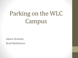 Parking on the WLC Campus