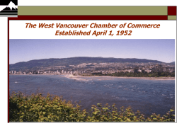 The West Vancouver Chamber of Commerce Annual Report of