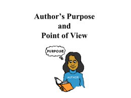 Author's Purpose and Point of View Powerpoint.