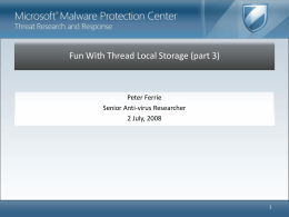 Fun With Thread Local Storage (part 3)