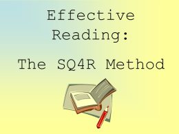 SQ4R - Effective Reading Style