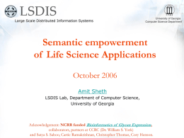 Semantics empowered Life Science Applications