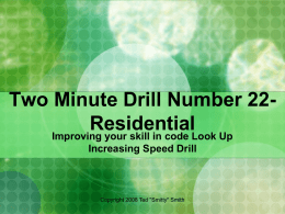 Two Minute Drill Number Three