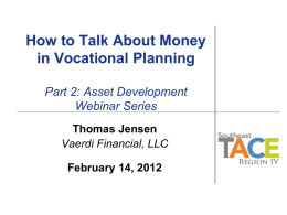 How to Talk About Money in Vocational Planning