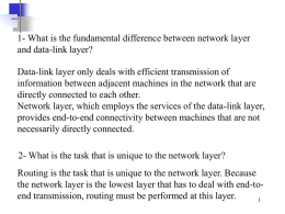 The Network Layer - London South Bank University