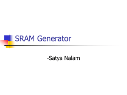 SRAM Generator - University of Virginia