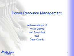 Power Resource Management - University of Western Ontario
