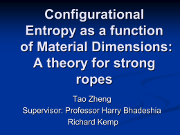Configurational Entropy as a function of Material