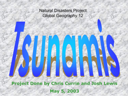 Natural Disasters Project Global Geography 12