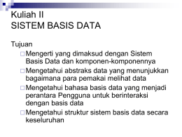 (4193312) SISTEM BASIS DATA