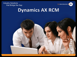 Dynamics AX RCM