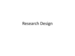 Research Design - Senior Sequence | Home