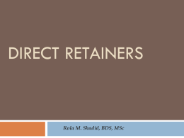 Direct Retainers - Dr.Rola Shadid