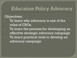 What is advocacy