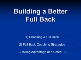 Building a Better Full Back