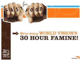 what is world vision's 30 hour famine?