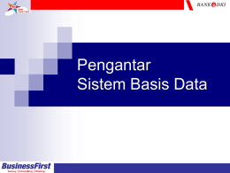 Pengantar Sistem Basis Data