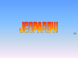 Jeopardy - Santee School District / Overview