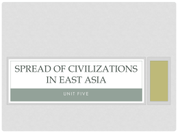 Spread of civilizations in east asia