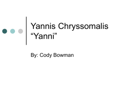 Yannis Chryssomalis “Yanni”