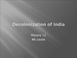 Decolonization of India and Indo