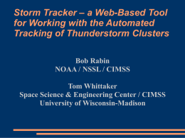 Storm Tracker: a Web-Based Tool for Working with the