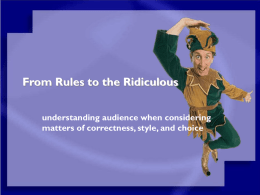 The Role of Audience
