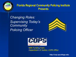 Supervising COPS V.4 - FL RCPI