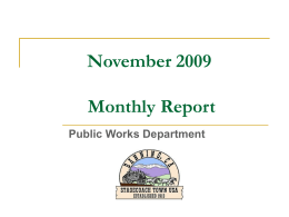 March 2009 Monthly Report